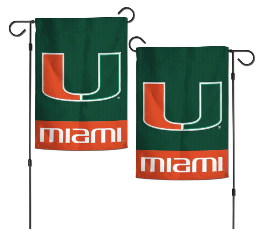 Miami Hurricanes Embroidered Garden Flag - 12.5" x 18"