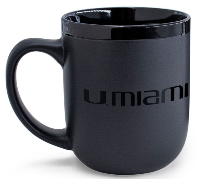 Miami Hurricanes Ceramic 2-Sided Tonal Mug - Black