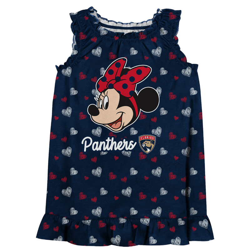 Florida Panthers Disney Minnie Mouse Dress & Panty Set - Navy Blue