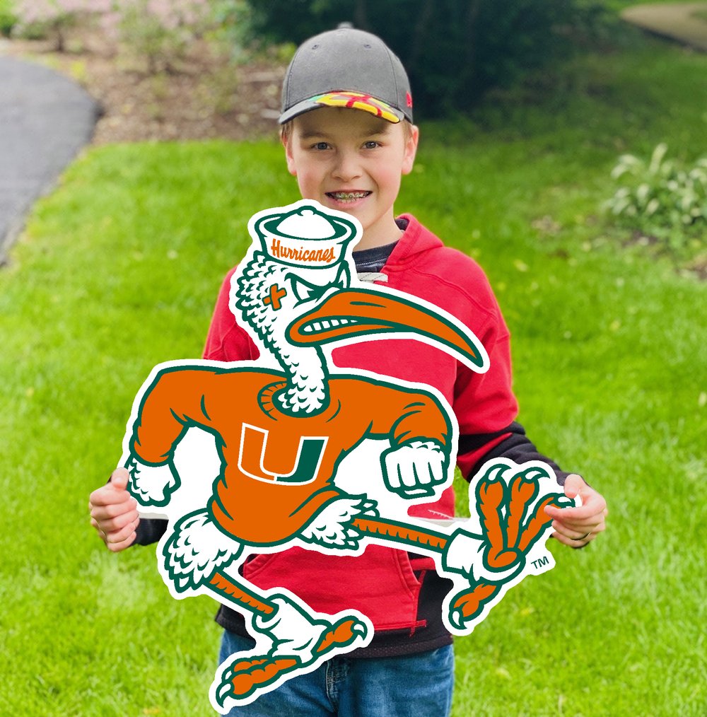 Miami Hurricanes Sebastian Lawn Sign