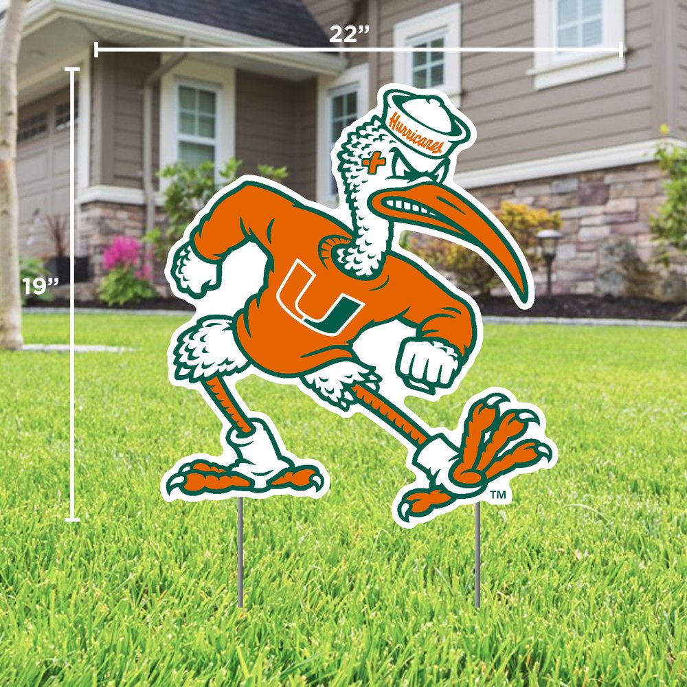 Miami Hurricanes Sebastian Lawn Sign