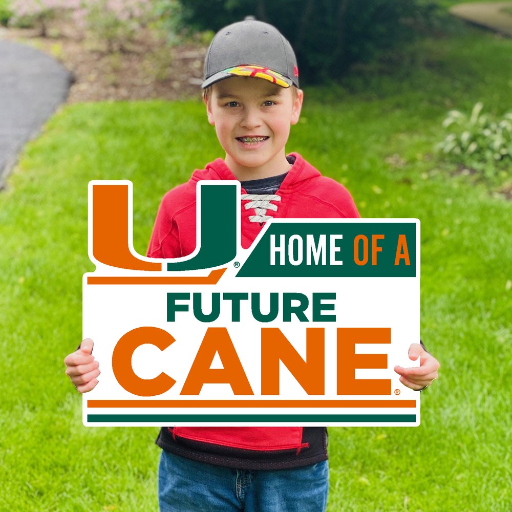 Miami Hurricanes Home of a Future Cane U Lawn Sign