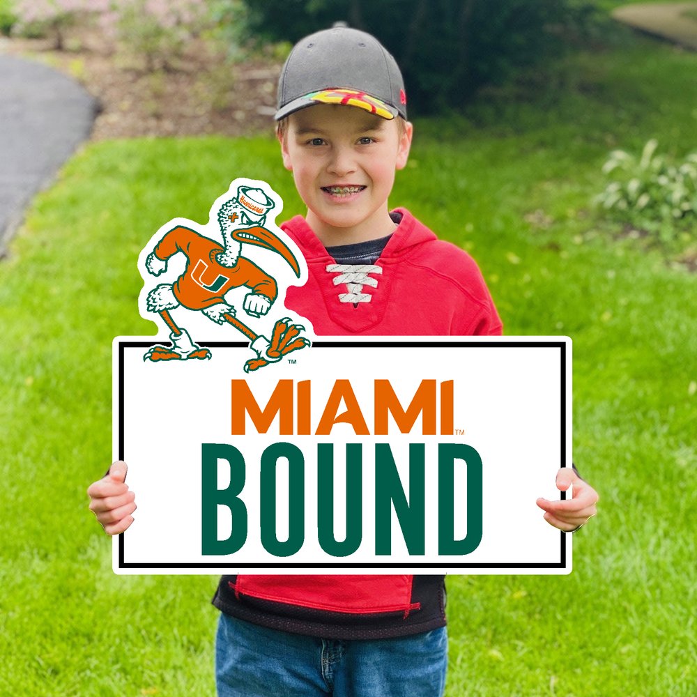 Miami Hurricanes Miami Bound Sebastian Lawn Sign