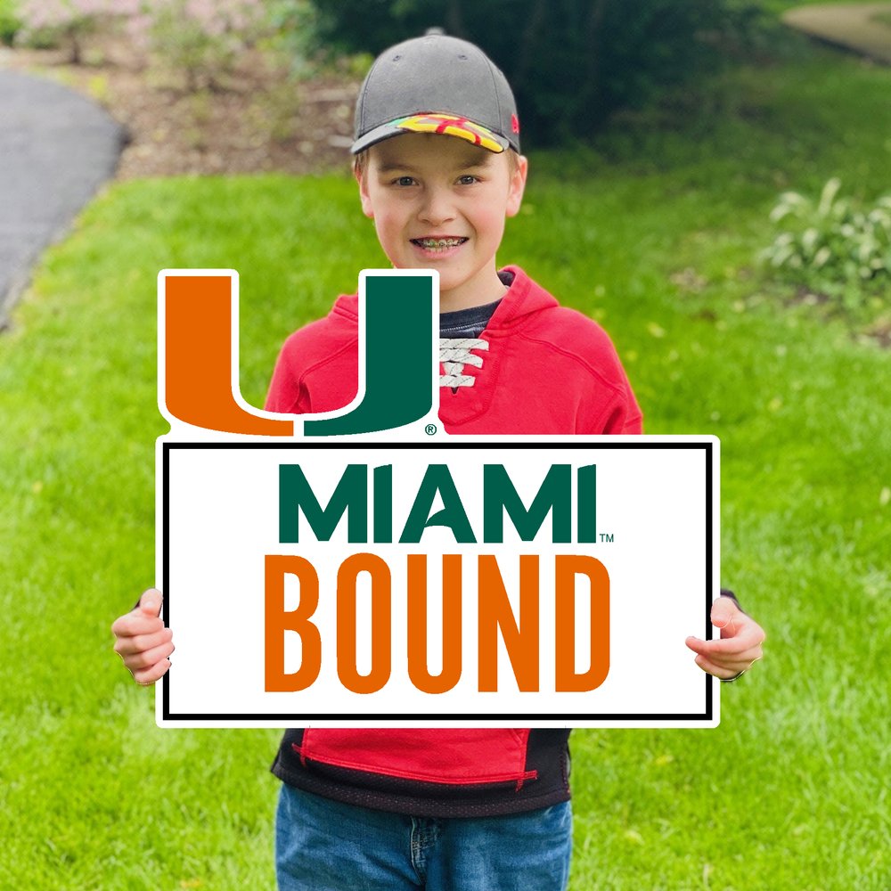 Miami Hurricanes Miami Bound U Lawn Sign