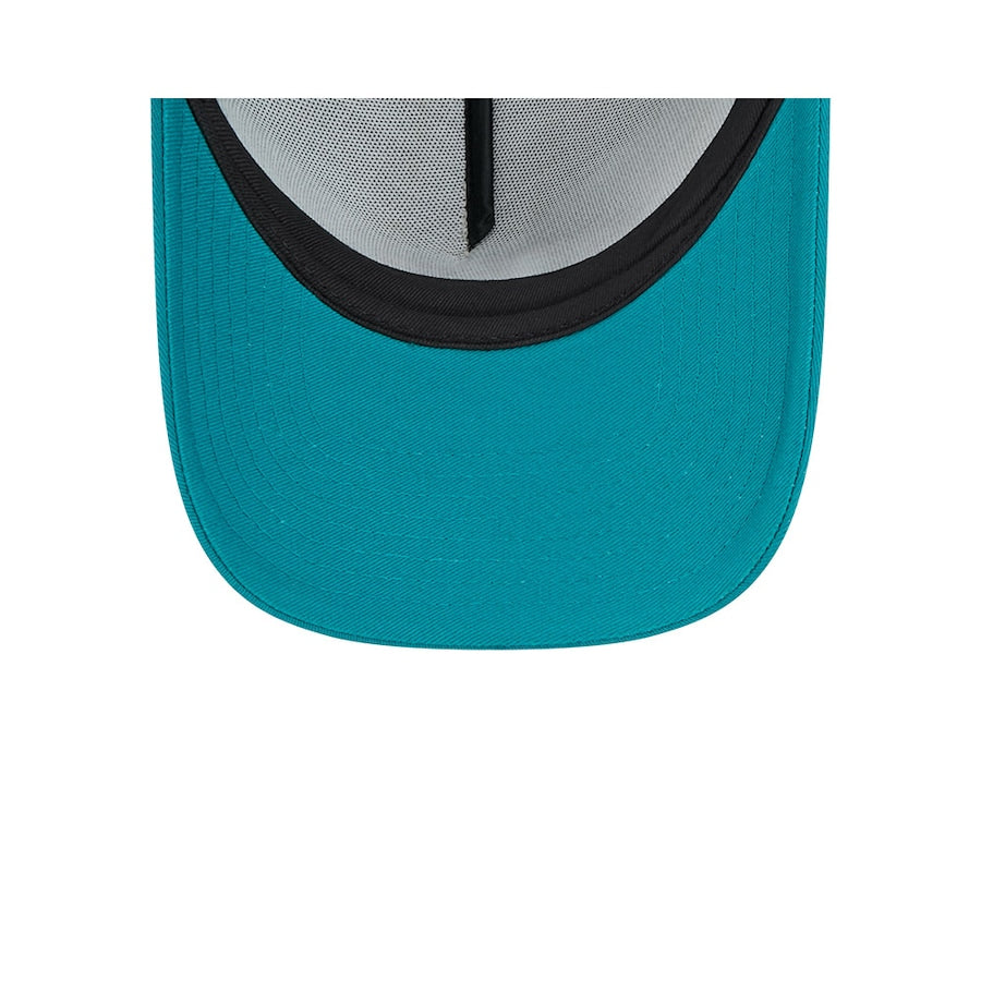 Miami Dolphins New Era 2024 Sideline Historic 9Forty Foam Adjustable Hat - Stone/Aqua