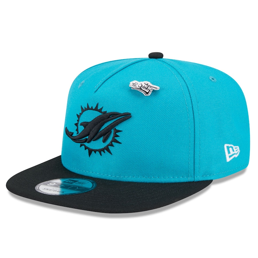 Miami Dolphins New Era 2024 Inspire Change A-Frame 9FIFTY Snapback Hat - Aqua/Black