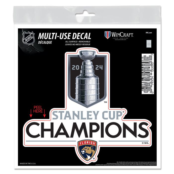Florida Panthers 2024 Stanley Cup Champions Multi Use Decal - 6" x 6"