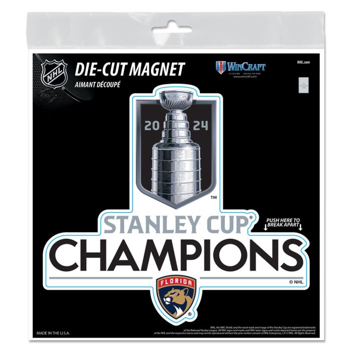 Florida Panthers 2024 Stanley Cup Champions Die Cut Magnet - 6" x 6"