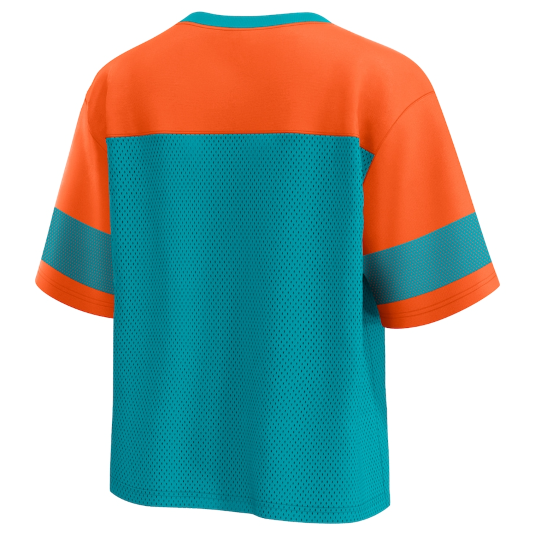 Miami Dolphins Fanatics Women's Homeschool Jersey Poly V-Neck Fashion Top - Aqua/Orange