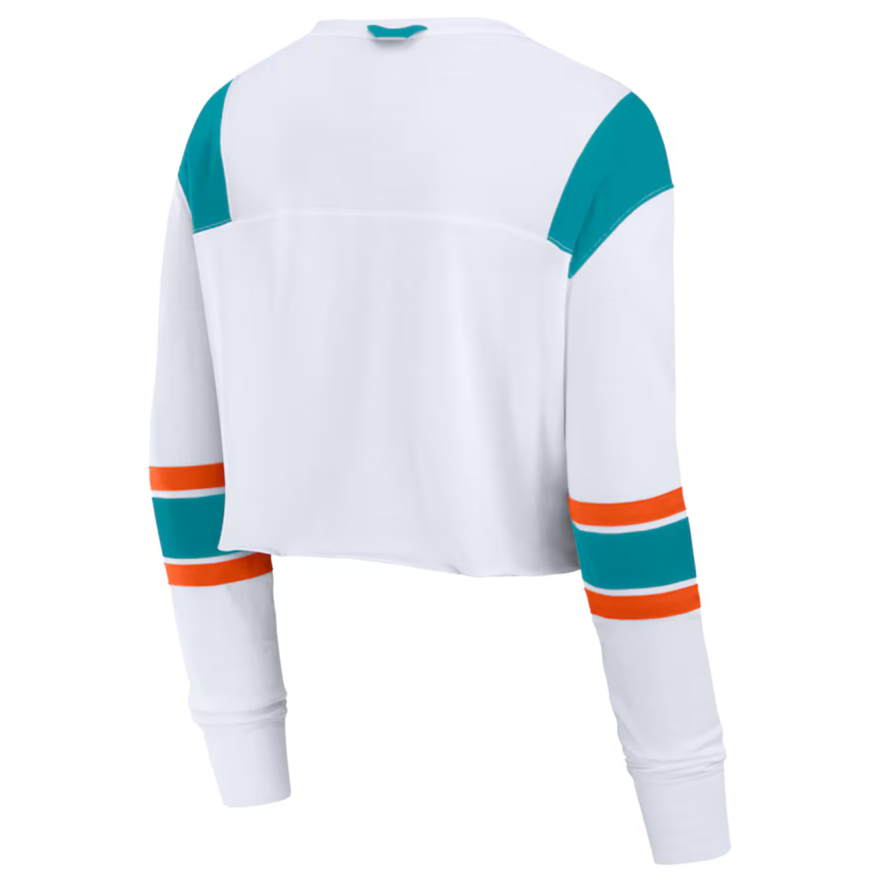 Miami Dolphins Fanatics Women's Stretch Cropped Fashion Long Sleeve T-Shirt - White