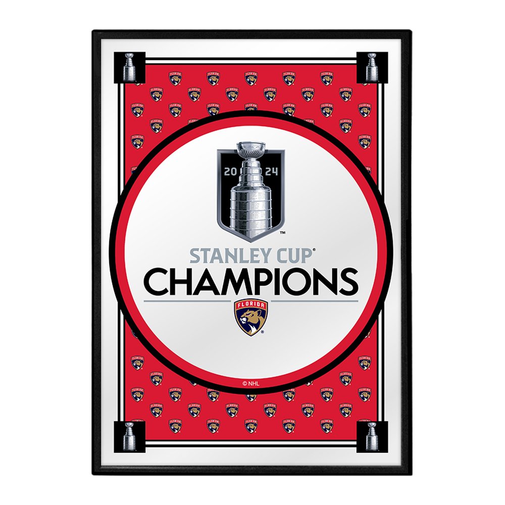 Florida Panthers: Stanley Cup Champions - Framed Mirrored Wall Sign - The Fan - Brand