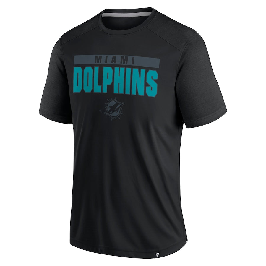 Miami Dolphins Fanatics Defender Blackout T-Shirt - Black