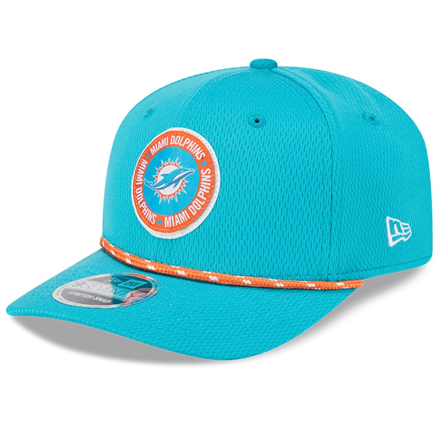 Miami Dolphins New Era 2024 Sideline 9Seventy Stretch-Snap Hat - Aqua