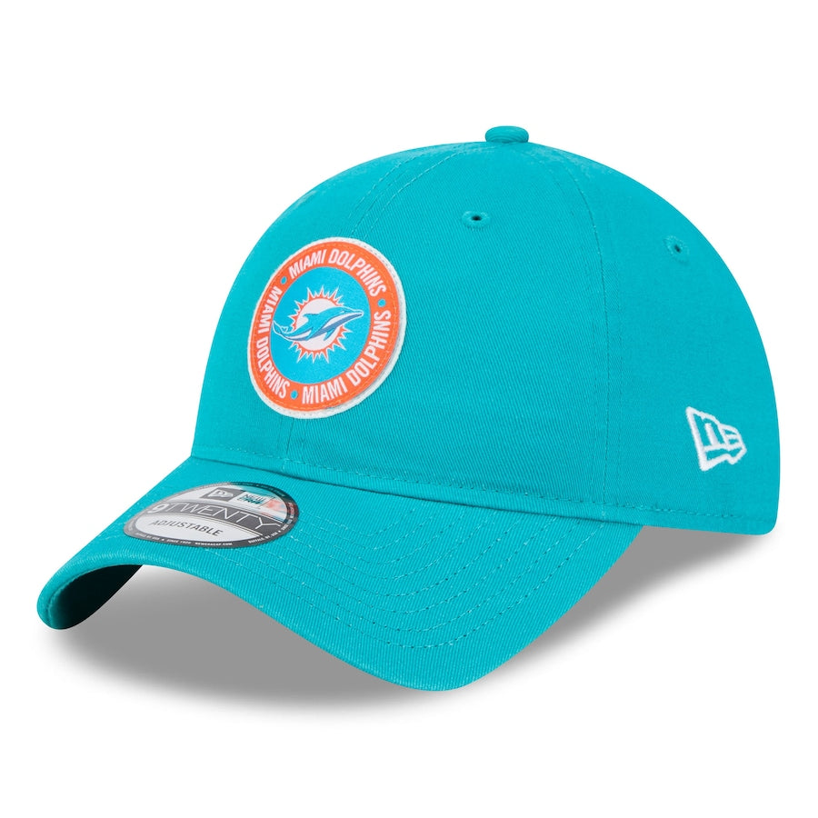 Miami Dolphins New Era 2024 Sideline 9Twenty Adjustable Hat - Aqua