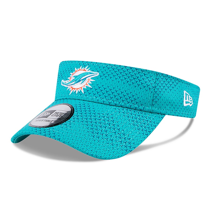 Miami Dolphins New Era 2024 Sideline Adjustable Visor - Aqua