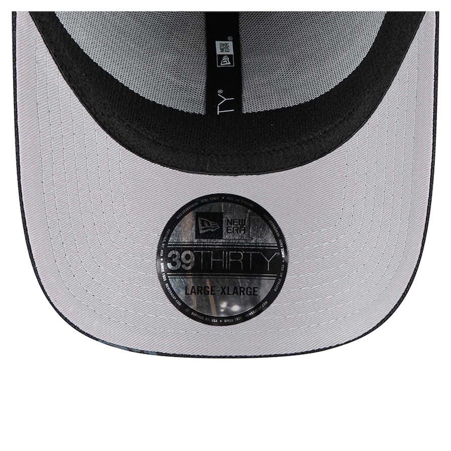 Miami Heat New Era 39THIRTY Visor Hit Stretch Fit Hat - Black