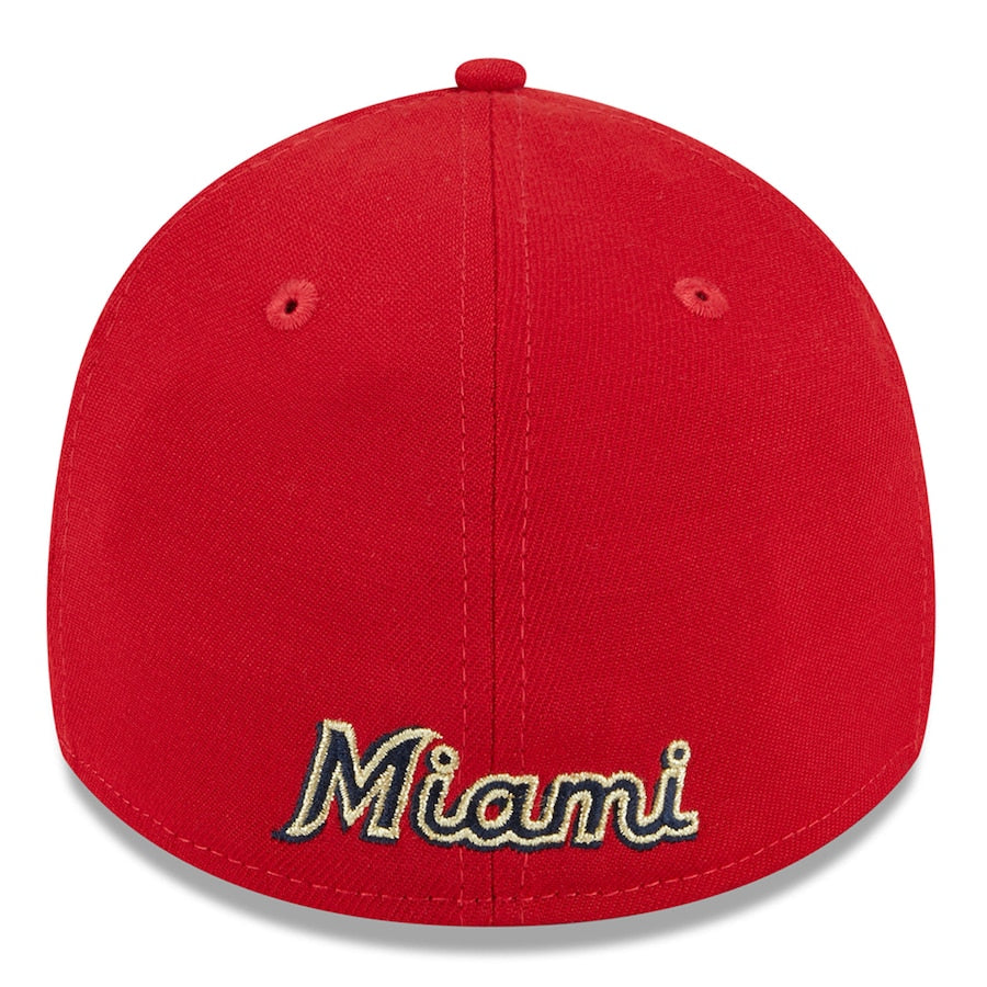 New Hat Marlins 2024 Miami July Red Flex 4th 39Thirty - Era