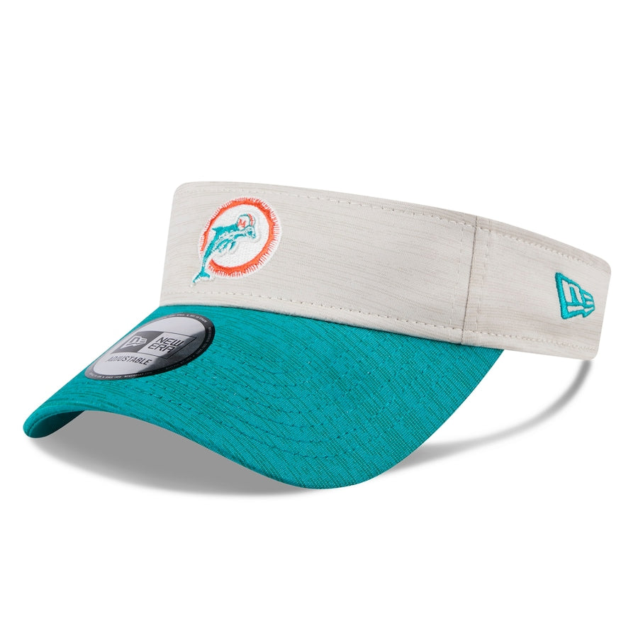 Miami Dolphins New Era 2024 Historic Adjustable Visor - Stone/Aqua