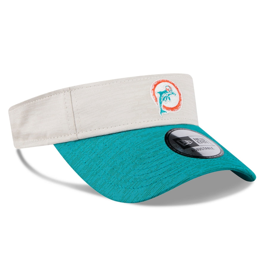 Miami Dolphins New Era 2024 Historic Adjustable Visor - Stone/Aqua