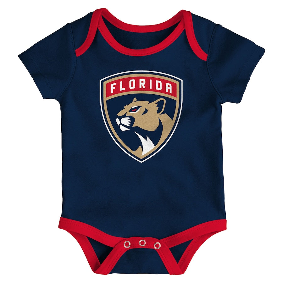 Florida Panthers Infant Loyal Buddies Onesie Set - 3 Pack