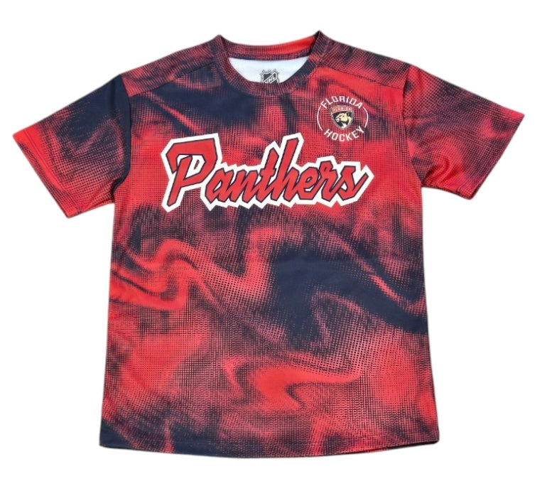 Florida Panthers Youth Hand Off Sublimated 2-Sided T-Shirt - Red/Blue