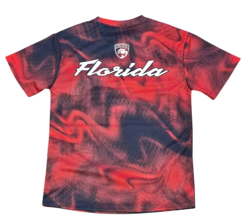 Florida Panthers Youth Hand Off Sublimated 2-Sided T-Shirt - Red/Blue