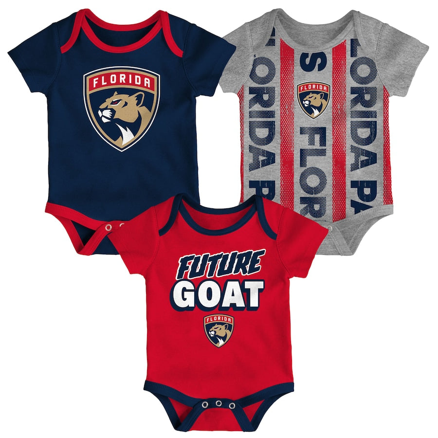 Florida Panthers Infant Loyal Buddies Onesie Set - 3 Pack