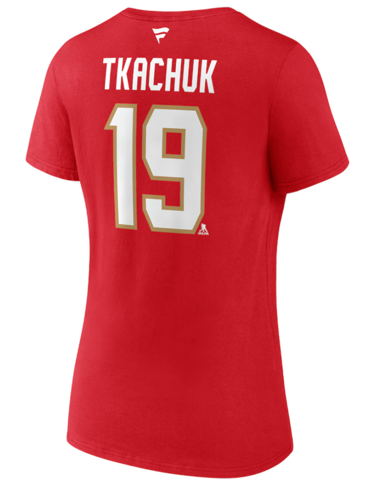 Florida Panthers 2024 Stanley Cup Champions Women's Tkachuk T-Shirt - Red