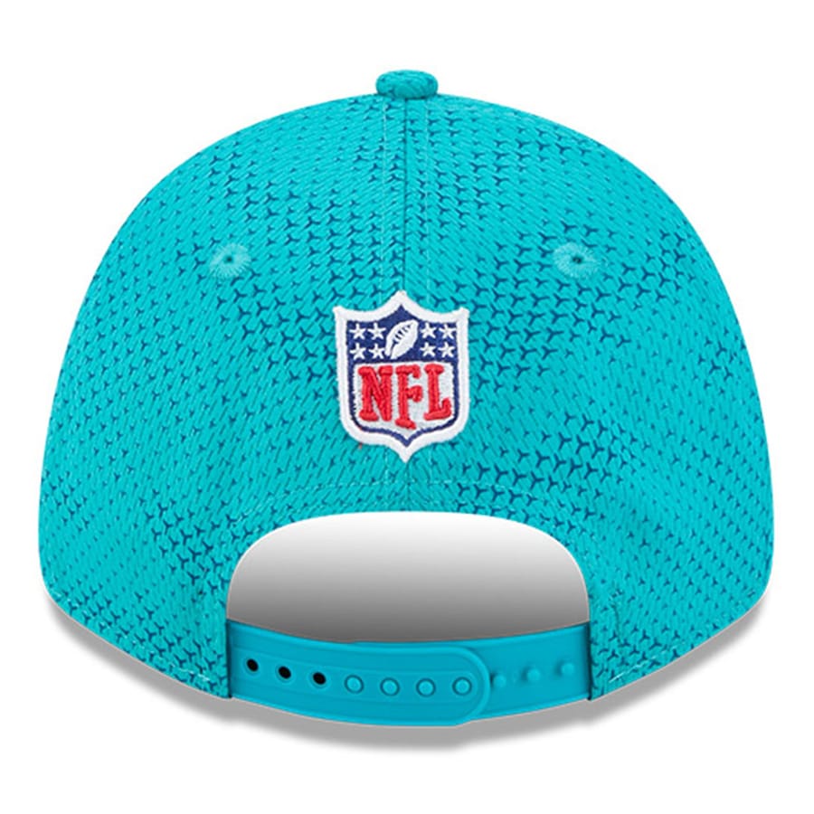 Miami Dolphins New Era 2024 Kids Sideline 9Forty Adjustable Stretch-Snapback Hat - Aqua