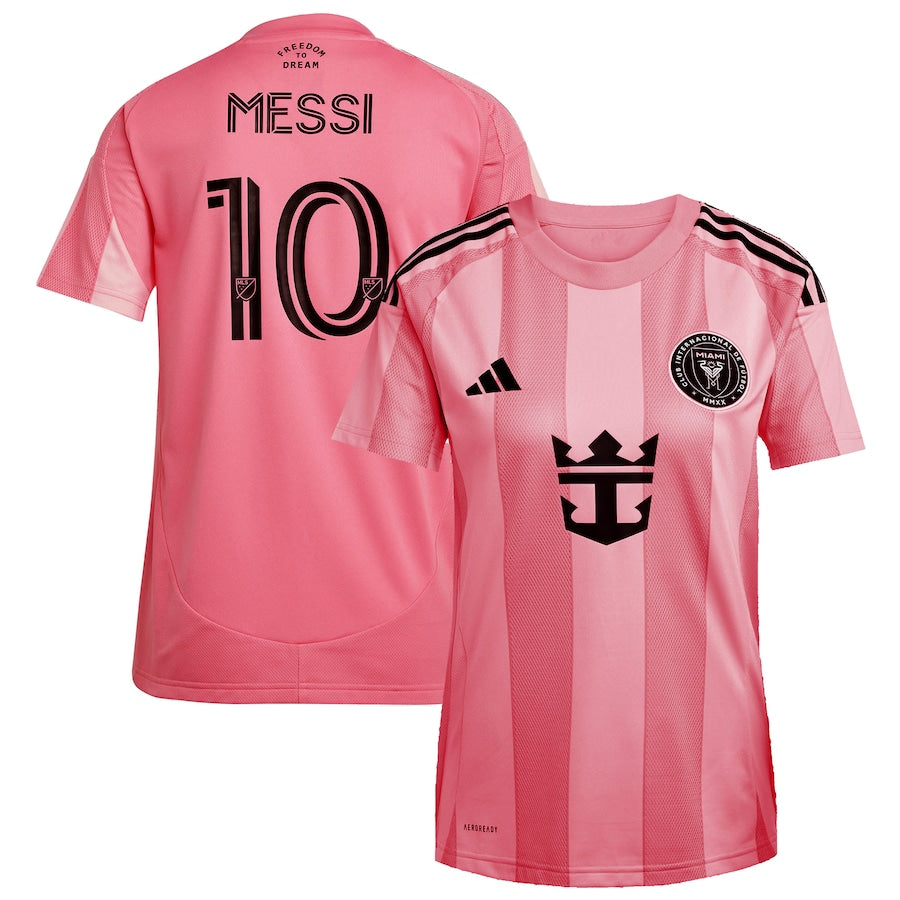 Lionel Messi Inter Miami CF adidas Women's 2025 Euforia Replica Player Jersey - Light Pink