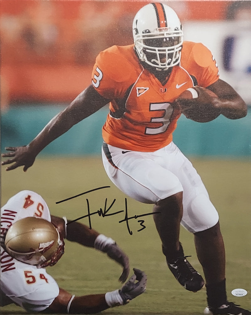 Braxton Berrios Autographed Miami Orange Football Jersey JSA 