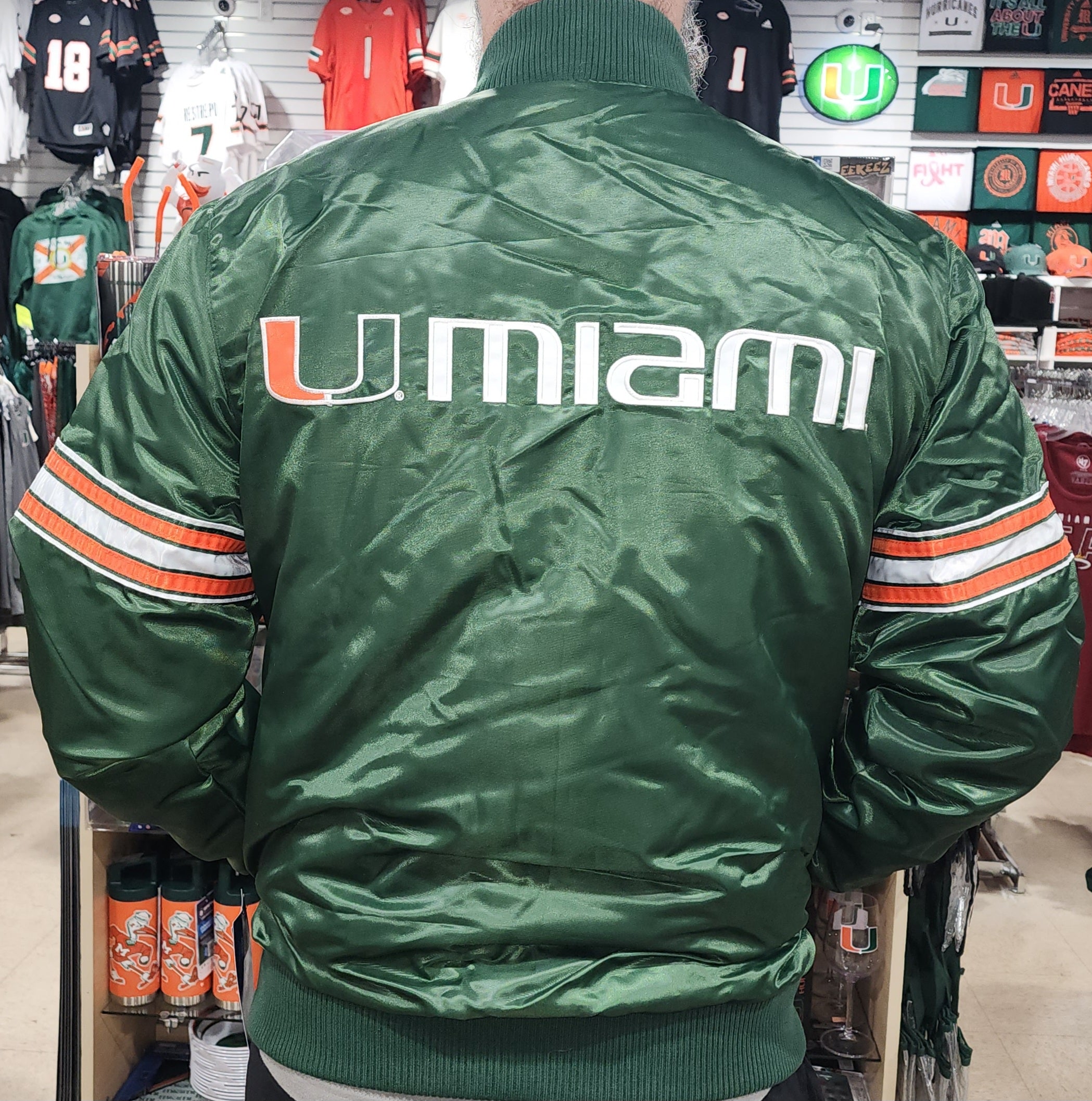 Miami Hurricanes 2023 UMiami Starter Jacket- Vintage Green