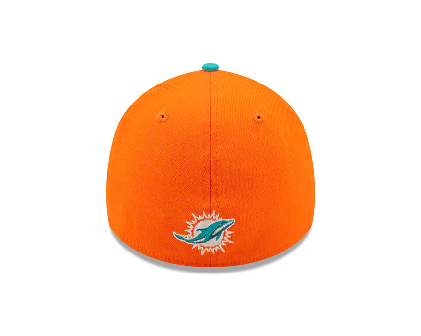 Miami Dolphins Hat Cap Flex Fit Stretch L/XL Green Orange New Era