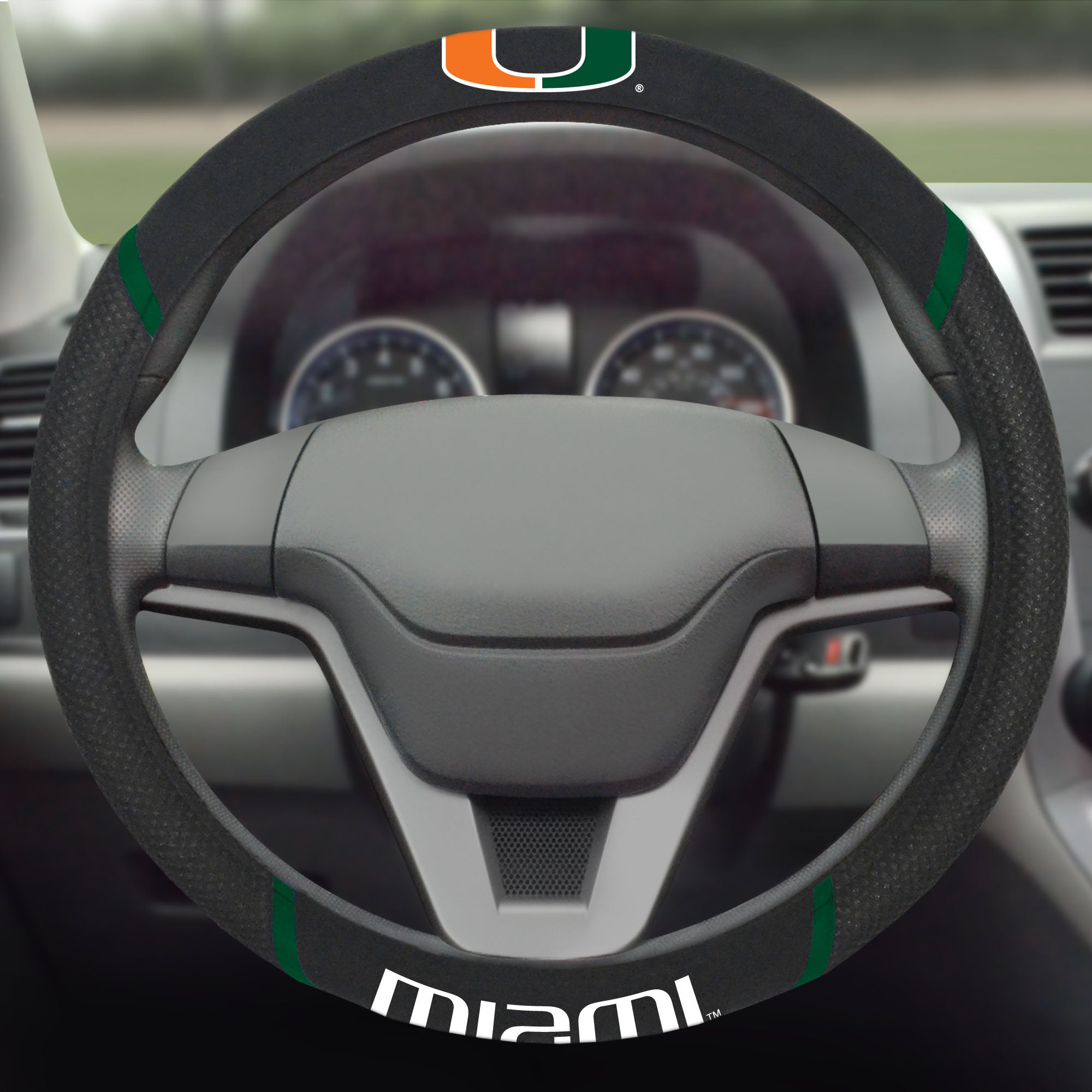 Miami Hurricanes Steering Wheel Cover - 15"x15"