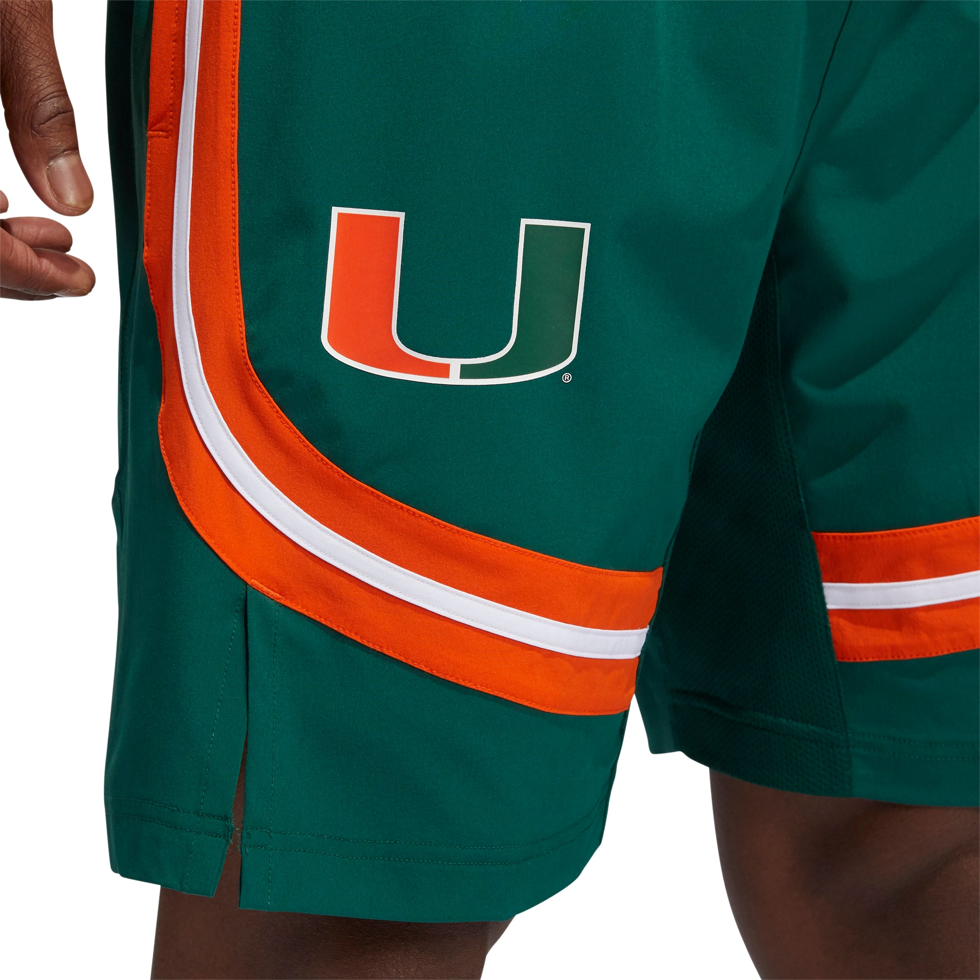 Adidas Men's Orange Miami Hurricanes Reverse Retro Basketball Shorts