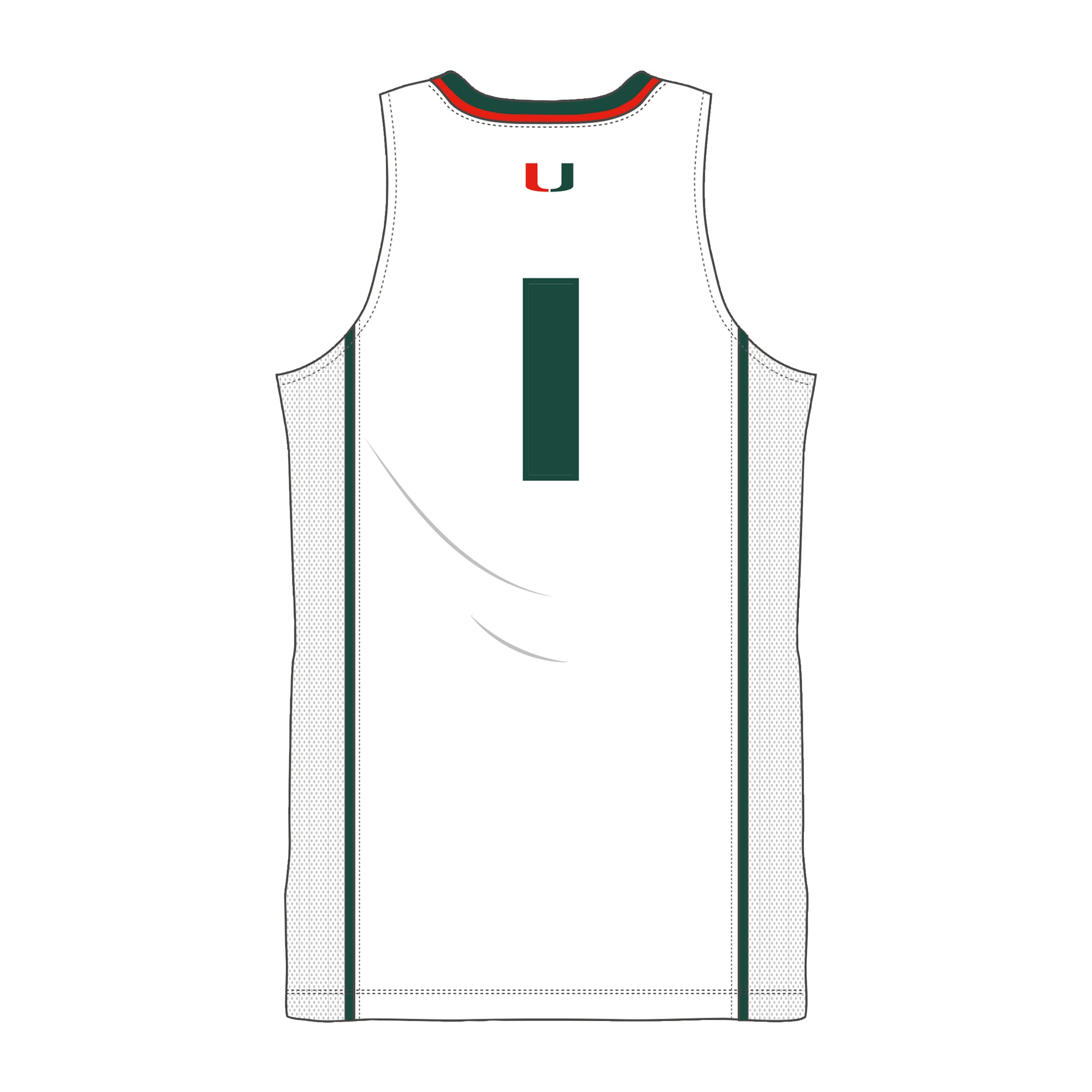Miami Hurricanes Adidas Swingman Basketball Jersey - White S