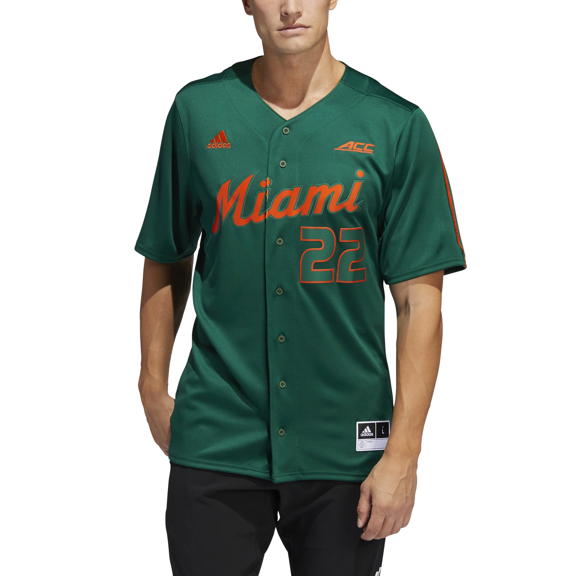 Authentic Miami Hurricanes Baseball Jersey w/Snapback MED NWOT