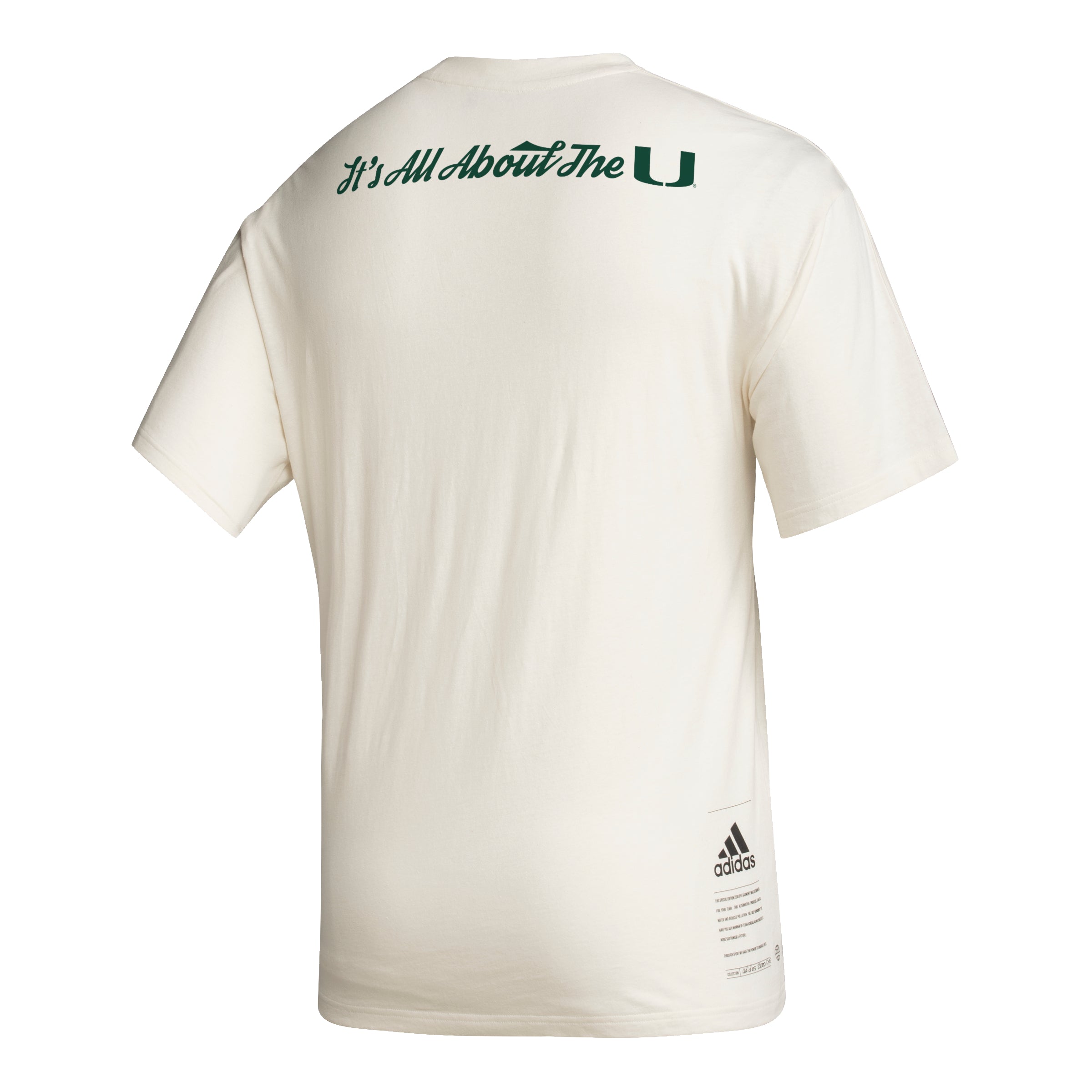 Adidas Men's Miami Hurricanes White Creator T-Shirt, Medium