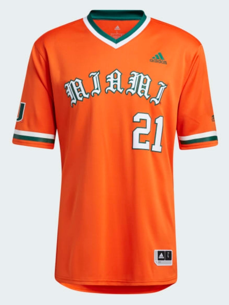 Miami Hurricanes Team-Issued adidas #6 Camo Baseball Jersey
