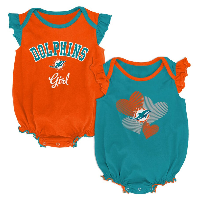 Miami Dolphins Infant Girls 2 Piece Creeper Set – CanesWear at Miami FanWear