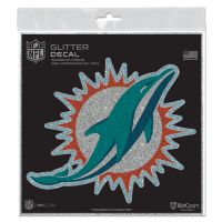 Miami Dolphins Glitter Decal - 5"