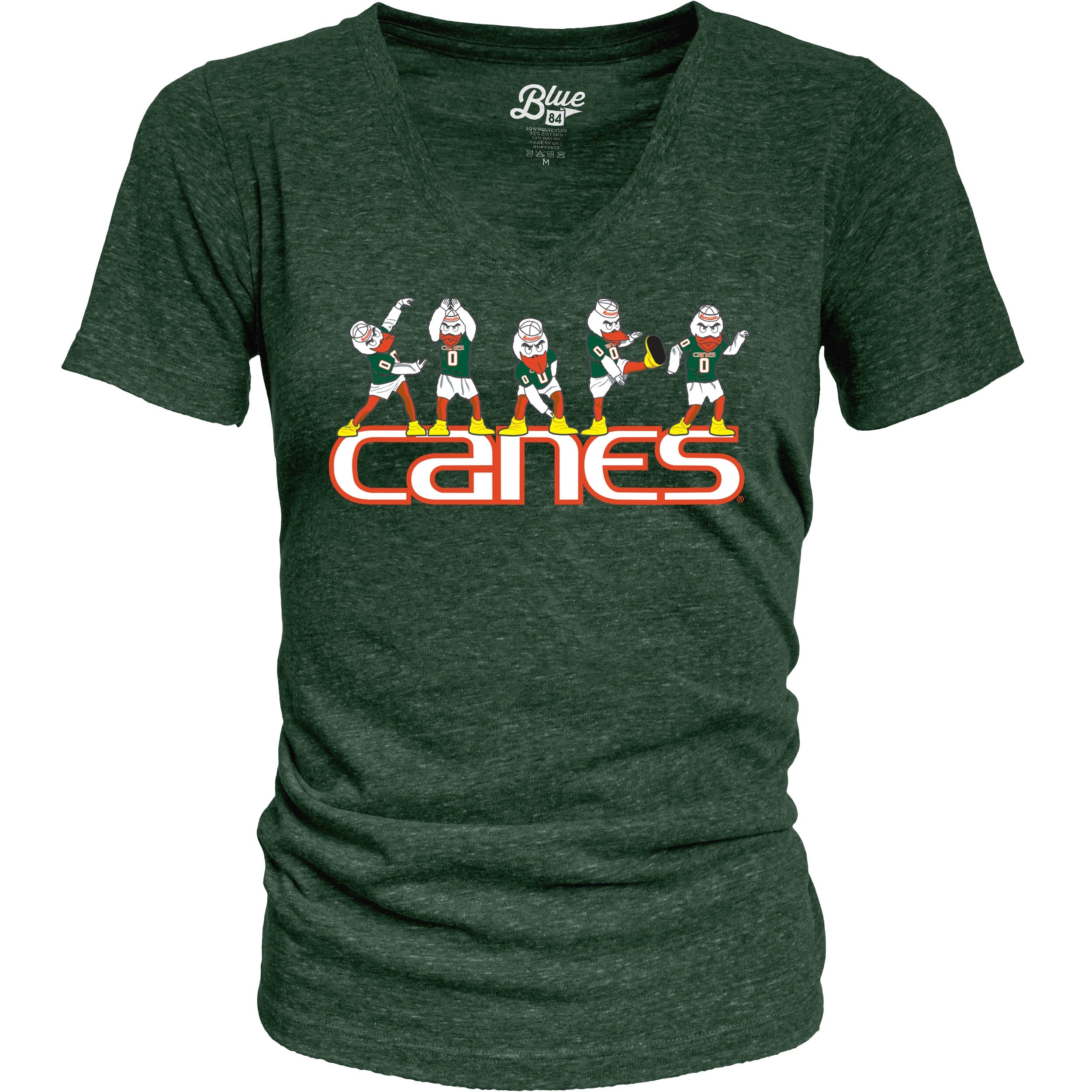 Miami Hurricanes Women's Sebastian CANES Tri-Blend T-Shirt - Green