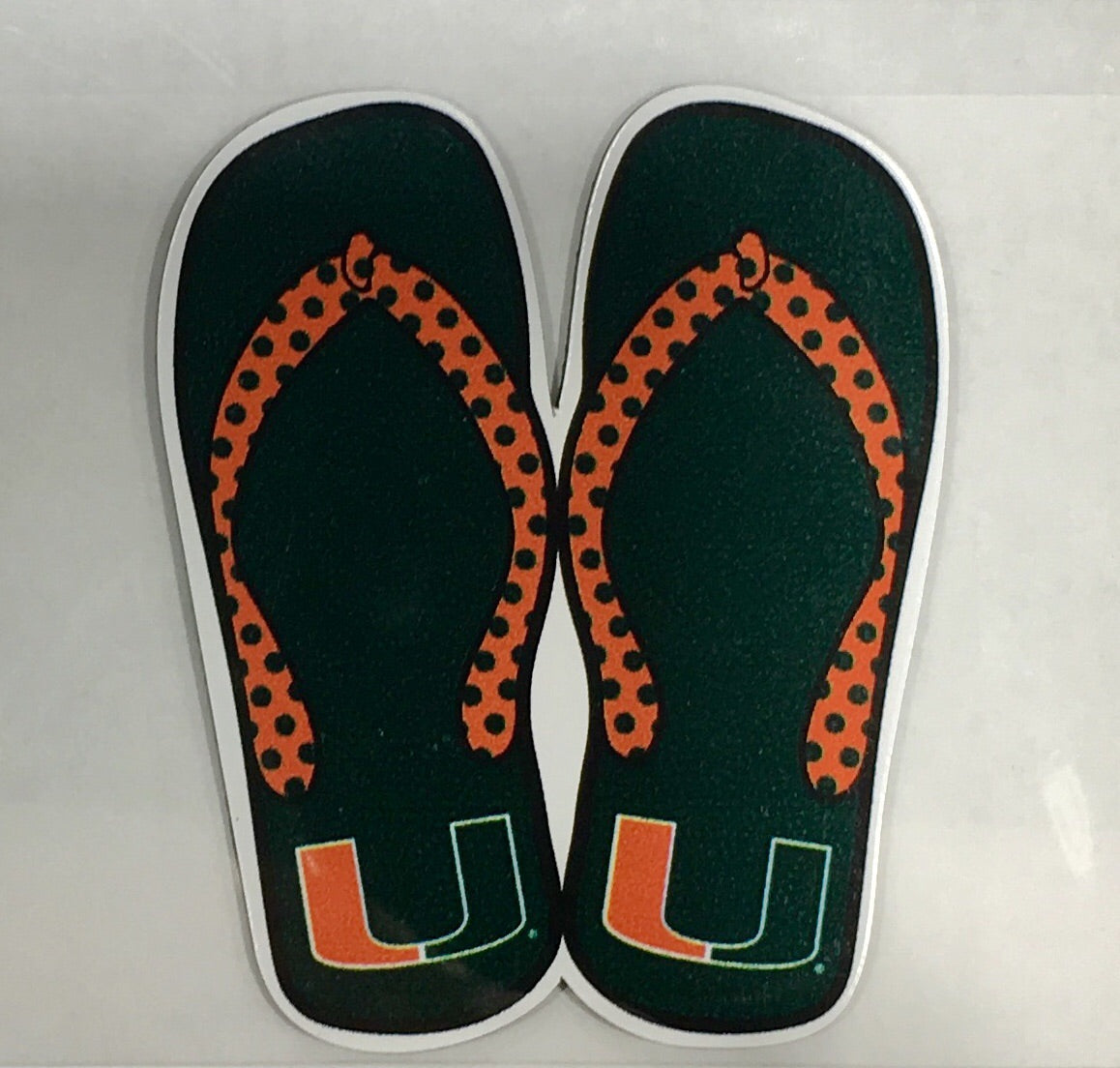 Miami hurricanes best sale flip flops